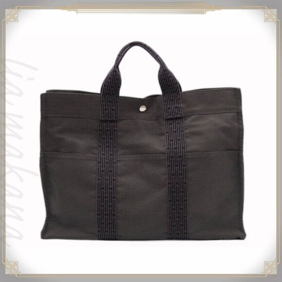 Hermes Her Line Tote MM Bag Tote Bag Business Bag Commuter School Nylon Canvas